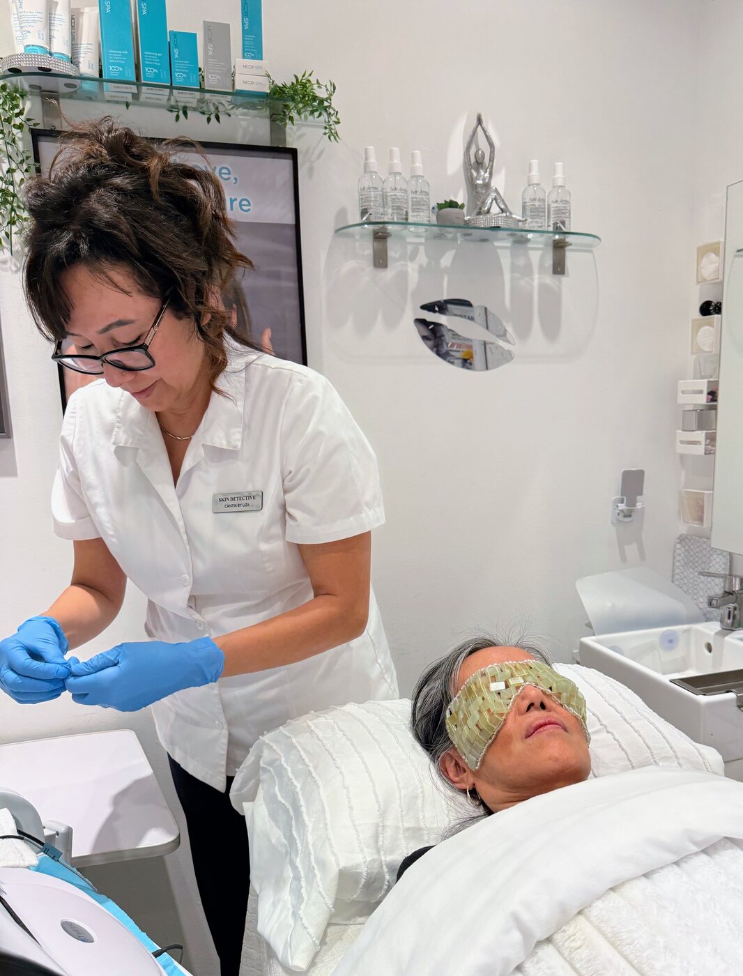 Facial treatment at Cantik Esthetics